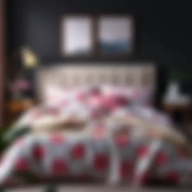 Ditsy Floral Sheets in Modern Decor A beautifully styled bed featuring ditsy floral sheets in a modern decor