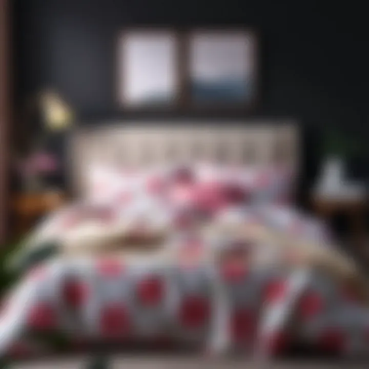 Ditsy Floral Sheets in Modern Decor A beautifully styled bed featuring ditsy floral sheets in a modern decor