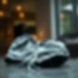 Stylish drawstring gym shorts displayed on a flat surface