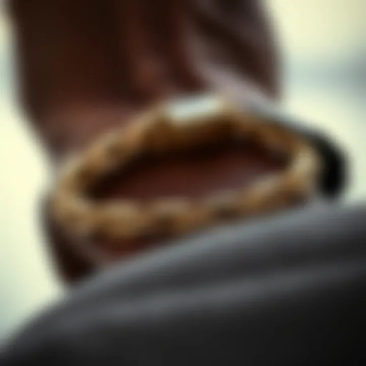 Artistic Craftsmanship in WWJD Bracelets Close-up of craftsmanship highlighting intricate details of a WWJD bracelet.