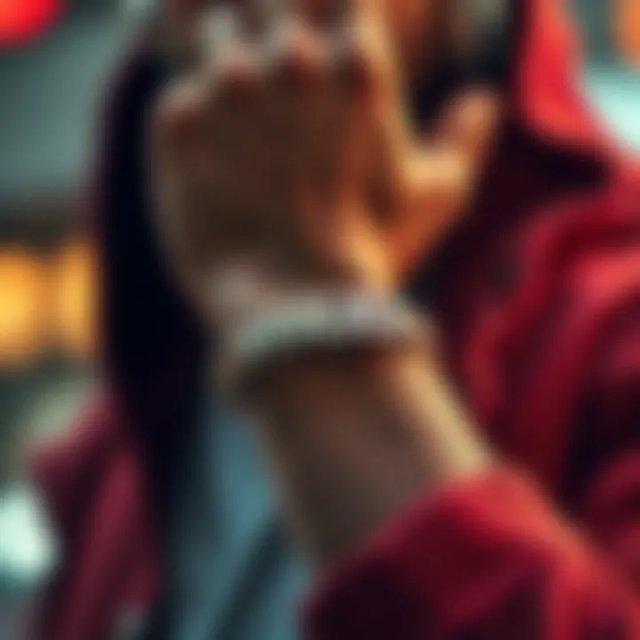 WWJD Bracelet as a Fashion Statement Stylish individual wearing a WWJD bracelet as a fashion statement.