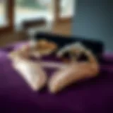 Elegant hip enhancer accessories displayed on a velvet surface