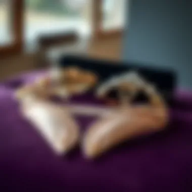 Elegant hip enhancer accessories displayed on a velvet surface