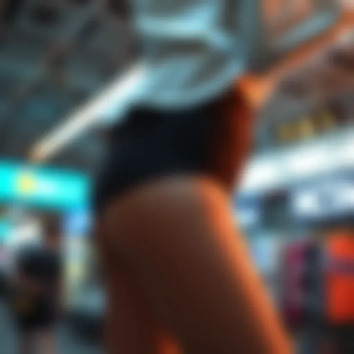 A collection of fashion trends featuring hip enhancers on display