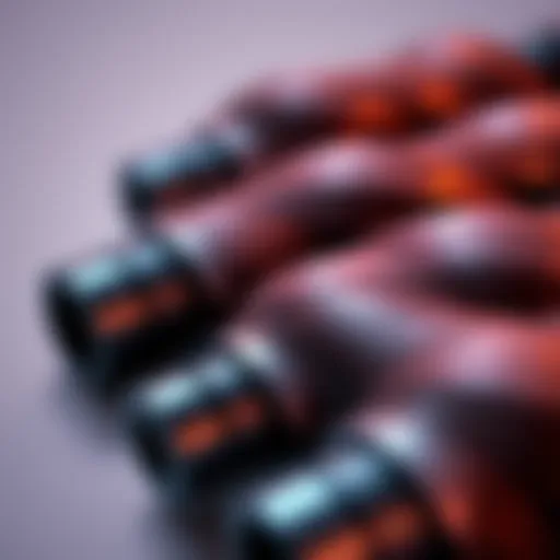 Close-up of hot roller clips showcasing their design and functionality