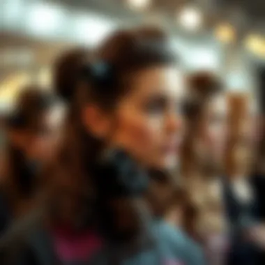 A variety of hairstyles achieved using hot roller clips