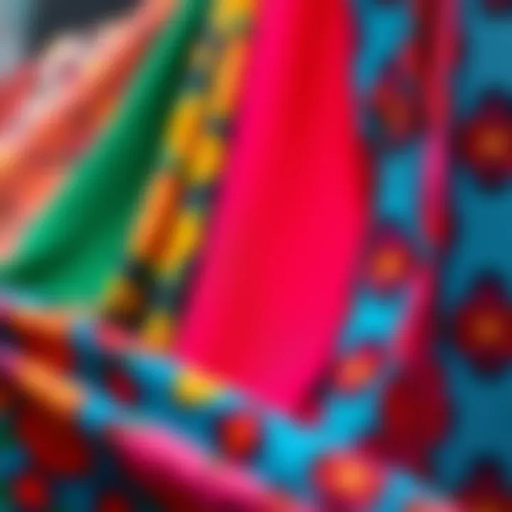 Vibrant fabric swatches for plus size dress pants