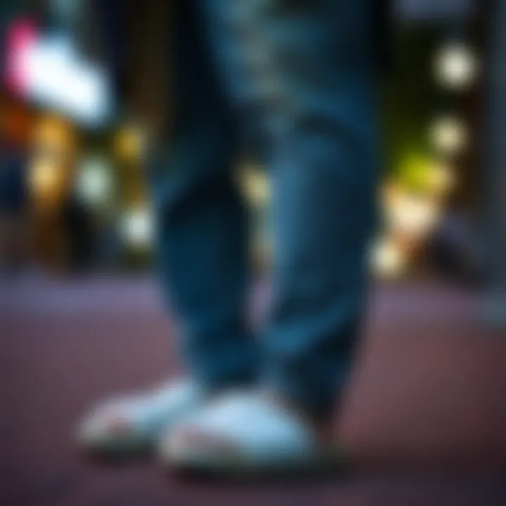 Versatile Outfit Pairing Versatile outfit pairing with fuzzy slides