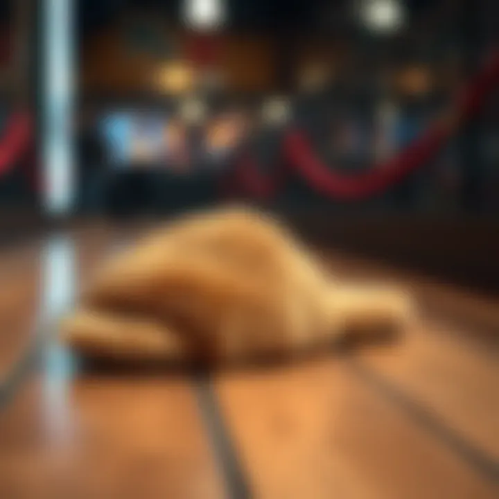 Stylish Fuzzy Slides Stylish fuzzy slides on a wooden floor