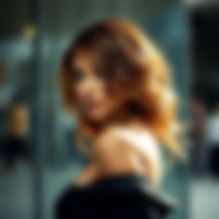 Elegance in Ombre Brown Styles A stunning ombre brown wig styled elegantly