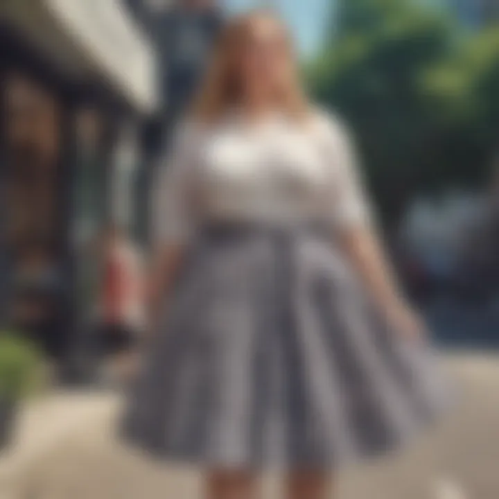 Sustainable fashion choices with plus size gingham skirts