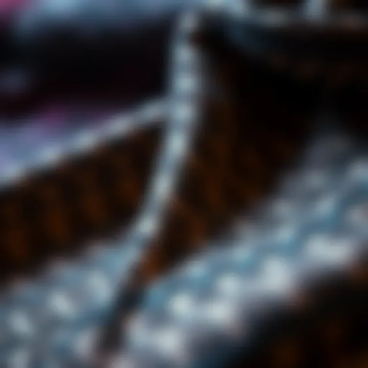 Textural Details in Punk Lingerie Fabric Close-up of unique fabric textures used in punk lingerie.