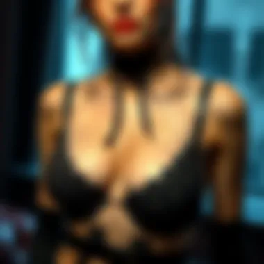 Punk Lingerie Set: A Blend of Leather and Lace A striking punk lingerie set featuring leather and lace elements.