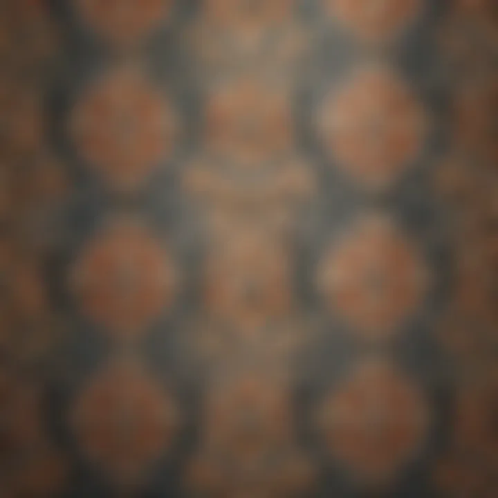 Close-up of retro wallpaper patterns