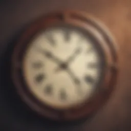 Vintage wall clock showcasing retro design