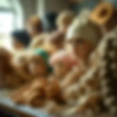 Materials of the Roaring Twenties: Crafting Glamour A lavish display of vintage wig materials from the 1920s