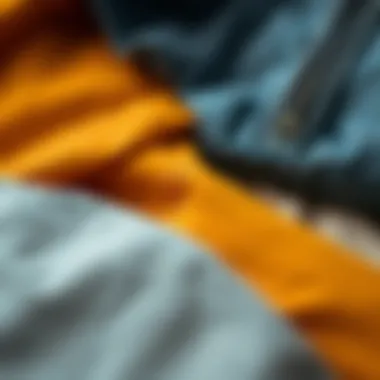 Diverse Fabrics for Side-Zipper Shirts Close-up of fabric textures used in side-zipper shirts