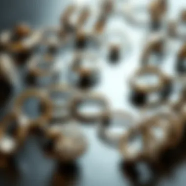 Artistic Collection of Stainless Steel Eyebrow Rings A collection of stainless steel eyebrow rings arranged artistically