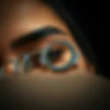 Diverse styles of stainless steel eyebrow rings showcased elegantly