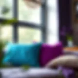 Exploring the Aesthetic Appeal of Purple and Turquoise Pillows Introduction
