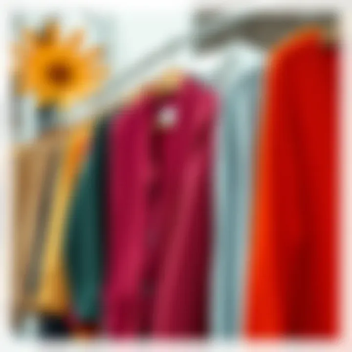 Vibrant Collection of Korean Cardigans A vibrant collection of Korean cardigans representing seasonal colors