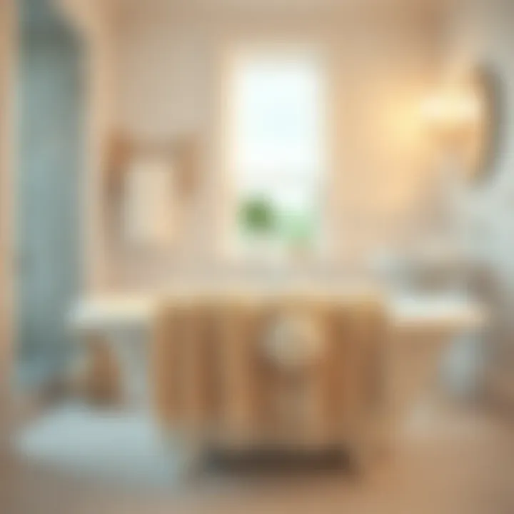 Stylish seashell bath towels displayed in a chic bathroom