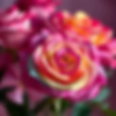 Symbolism of Silk Rainbow Roses in Fashion Symbolic representation of silk rainbow roses in fashion