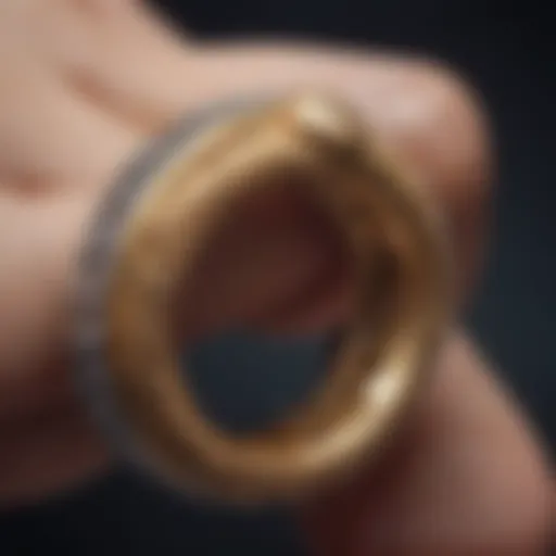 Close-up view of snake bite piercing rings showcasing intricate designs