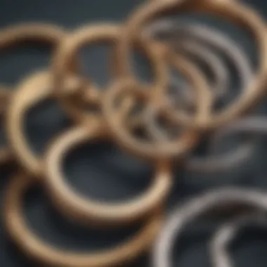 Materials in Snake Bite Piercing Rings Stylized image displaying various materials used in piercing rings