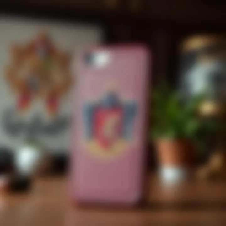 Stylish Gryffindor Emblem Phone Case A stylish phone case with an intricate Gryffindor emblem