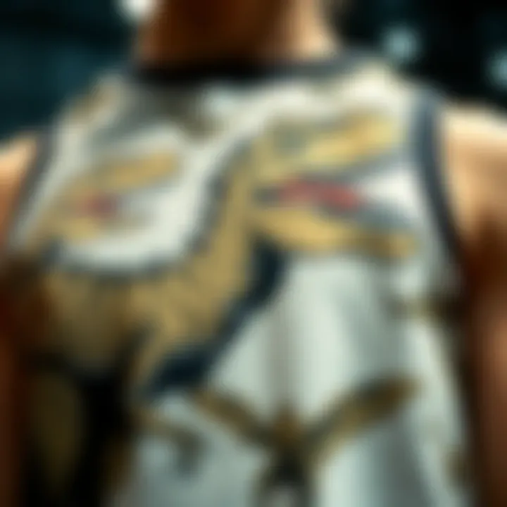 Close-up of intricate dinosaur designs on fabric