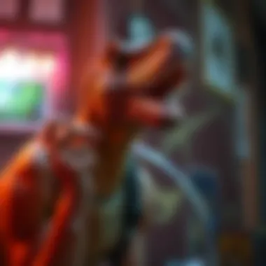 Vintage-inspired dinosaur tank top highlighting sustainability