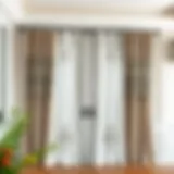 Elegant embroidered kitchen curtains in a modern kitchen setting