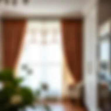 Embroidered Curtains Enhancing Kitchen Ambiance Beautifully arranged embroidered curtains enhancing kitchen ambiance