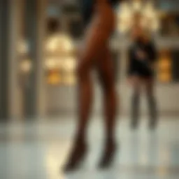 Elegant design showcasing non-slip tights in different styles