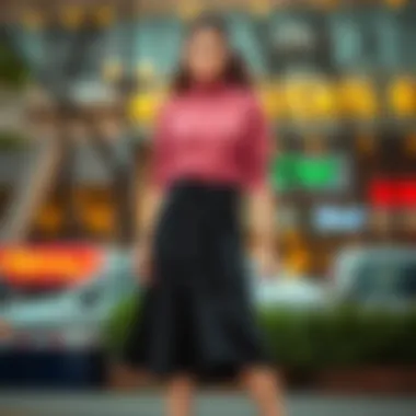 Seasonal styling options for front knot skirt