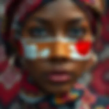 Cultural Expression through Fabric Cultural symbols integrated into underwear face prints