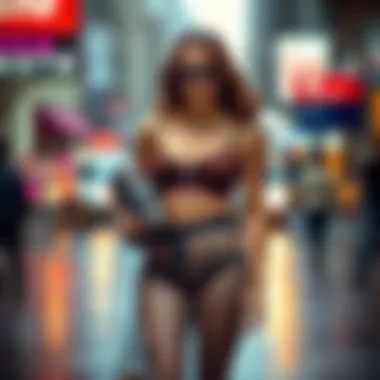 Chic Style Inspiration with Netting Leggings Stylish netting leggings paired with a chic top