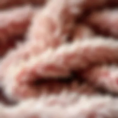 Close-up of faux rabbit fur texture