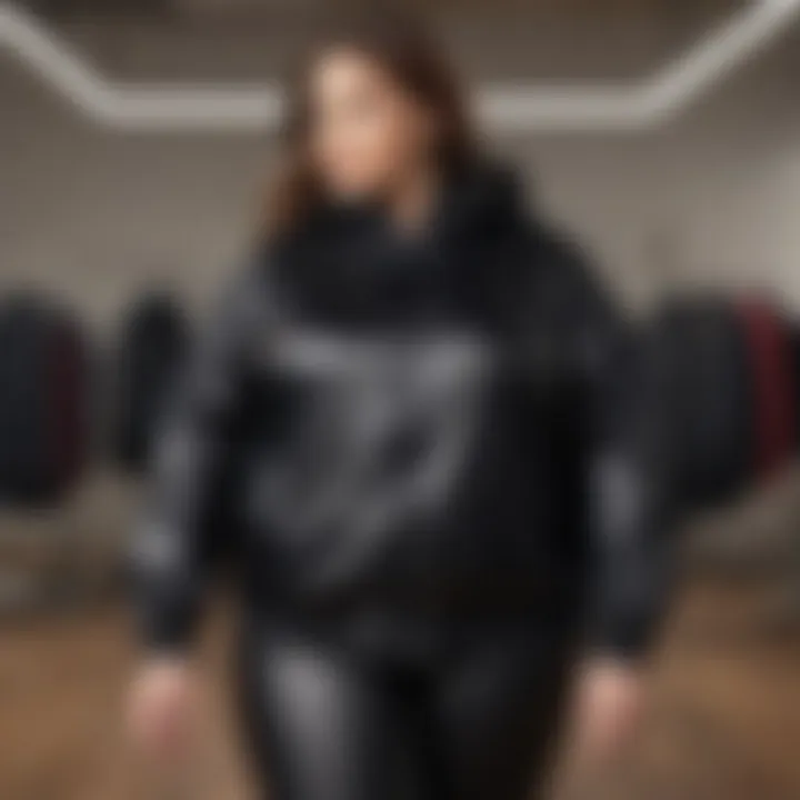 Stylish plus size black windbreaker on a mannequin