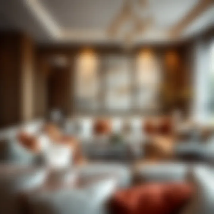 Diverse Cushion Styles in an Elegant Living Room Elegant living room showcasing various cushion styles