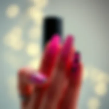 Innovative Nail Designs Using Pink Glue Innovative nail designs created with pink glue