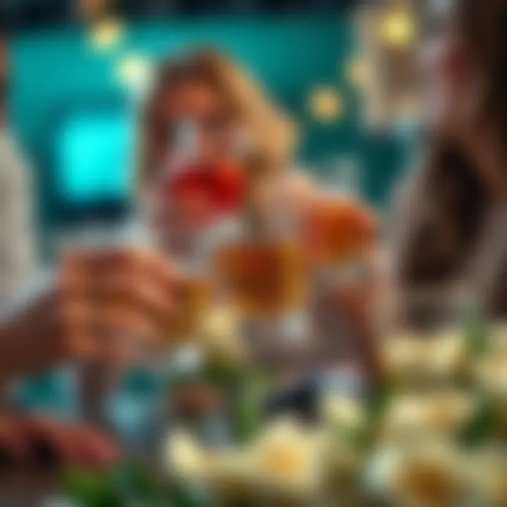 Bridal Party Toasting with Personalized Shot Glasses Bridal party toasting with personalized shot glasses