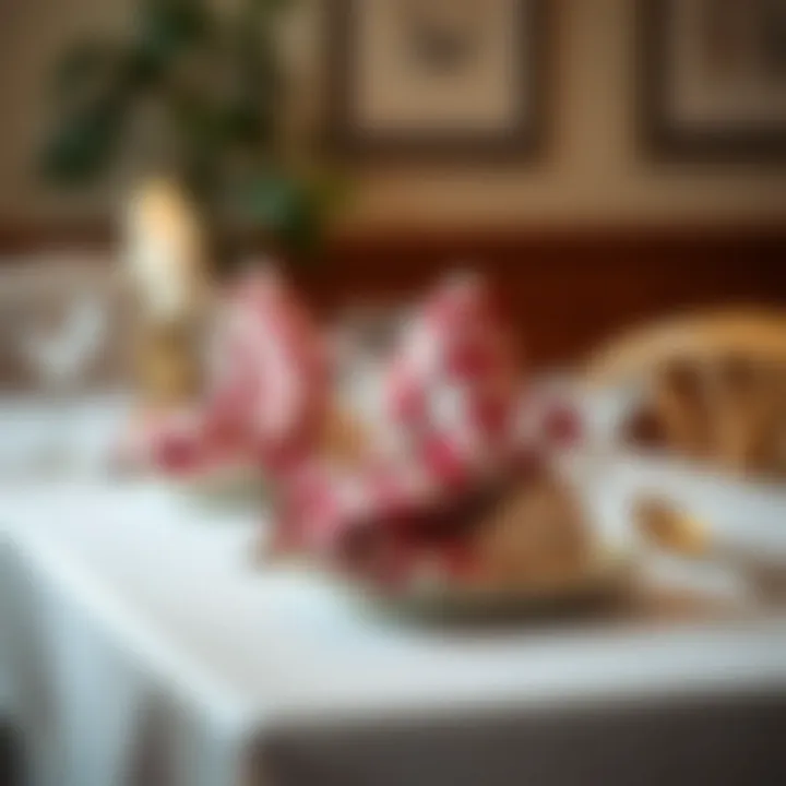 Aesthetic Appeal of Checkered Cloth Napkins on a Dining Table A beautifully set table featuring checkered cloth napkins