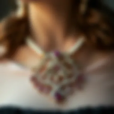 Artistry in Every Detail A close-up of intricate craftsmanship in a necklace.