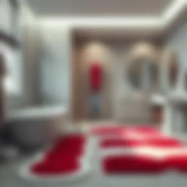 Notable Exploring the Significance of Red and White Bathroom Rugs