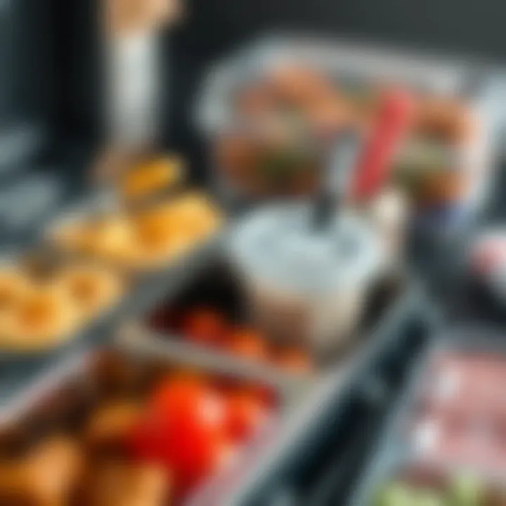 Versatile Compartments for Meal Variety A close-up of the Sixpack Lunch Box showcasing its compartments