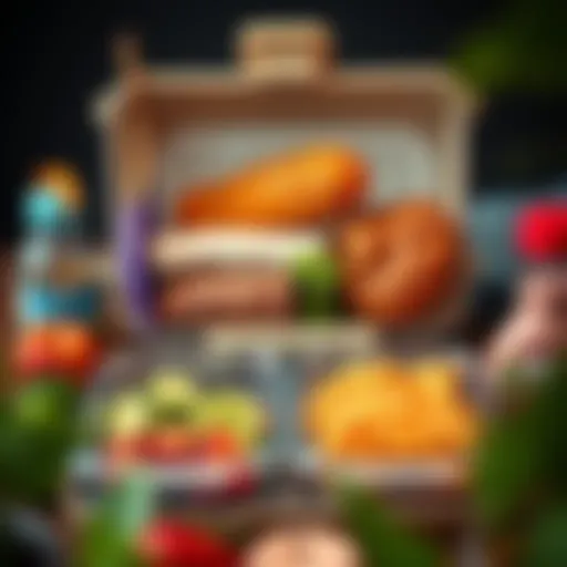 Organization at Its Best An organized Sixpack Lunch Box filled with healthy meals