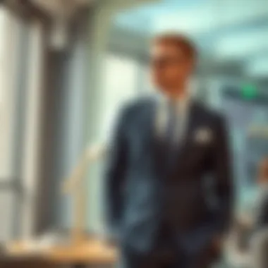 Sophisticated Two-Piece Suit Sophisticated two-piece suit in a modern setting