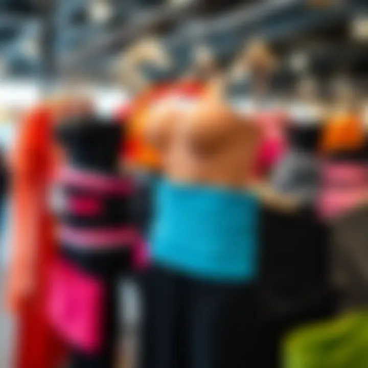 Variety of Waist Exercise Bands on Display Different styles of waist exercise bands on display